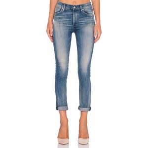 AGOLDE Camile Retro Slim Mid-Rise Women’s Denim Jeans in Tilburg Size 24 NEW